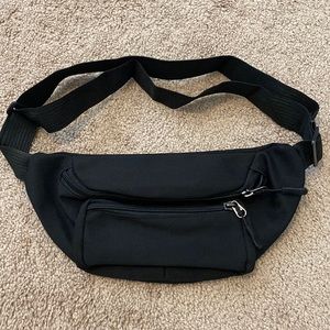 Black Cloth Fanny Pack